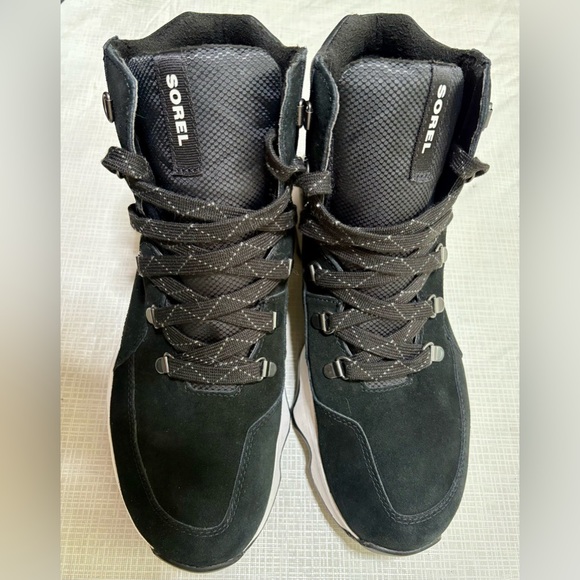 Sorel Black Kinetic impact Conquest Plus waterproof wedge lace up sneaker Boots - Picture 7 of 11